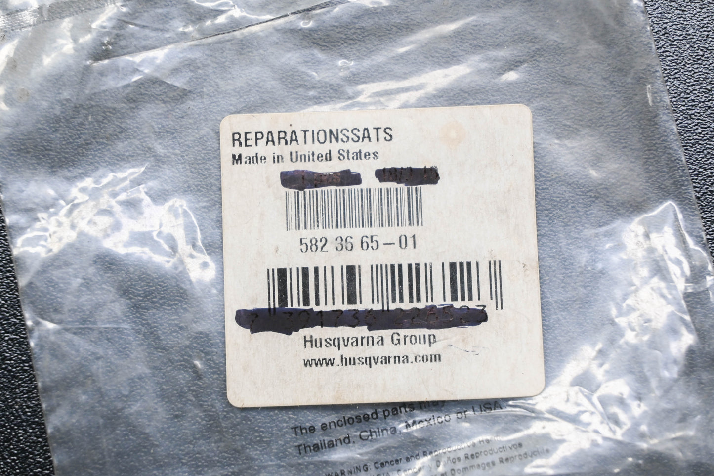 New OEM Husqvarna 582 36 65-01, 582366501 Gasket & Diaphragm Kit NOS