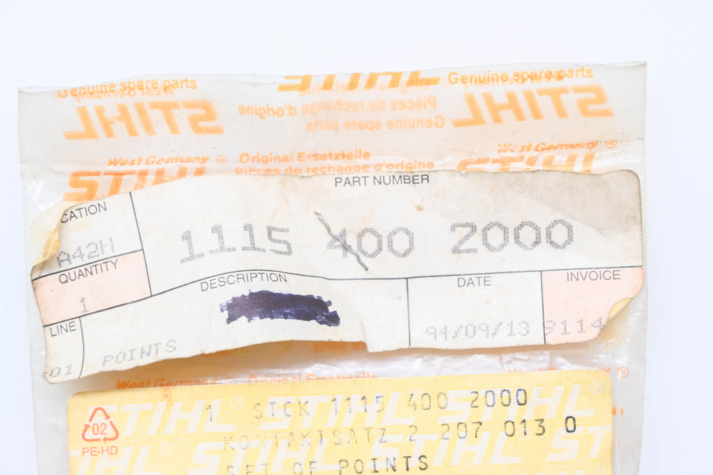 New OEM Stihl 1115 400 2000 Chainsaw Points NOS