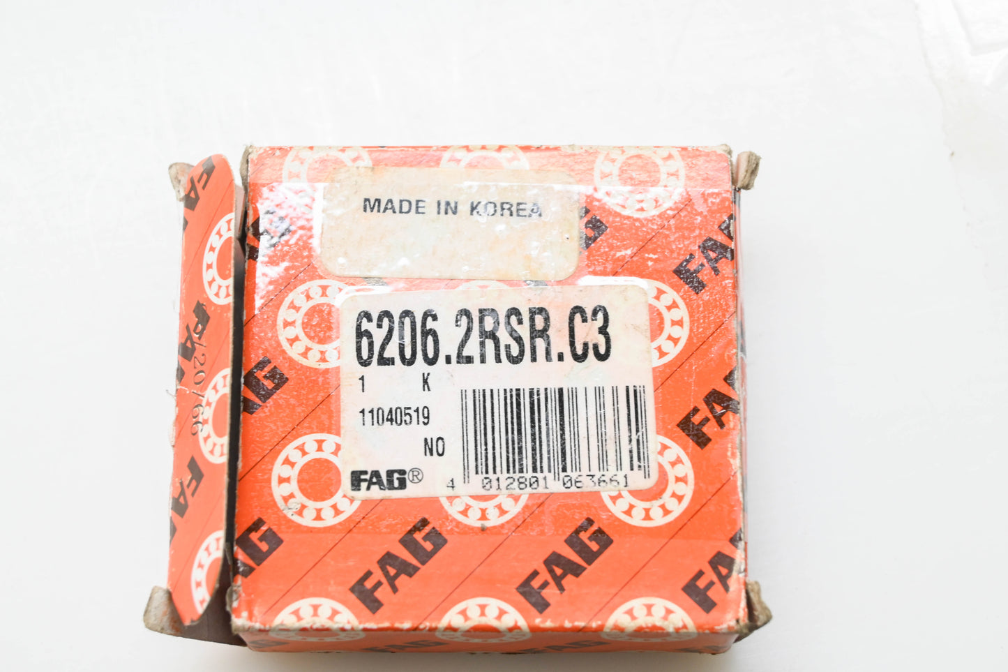 FAG 6206-2RSR-C3, 6206.2RSR.C3 Single Row Ball Bearing NOS