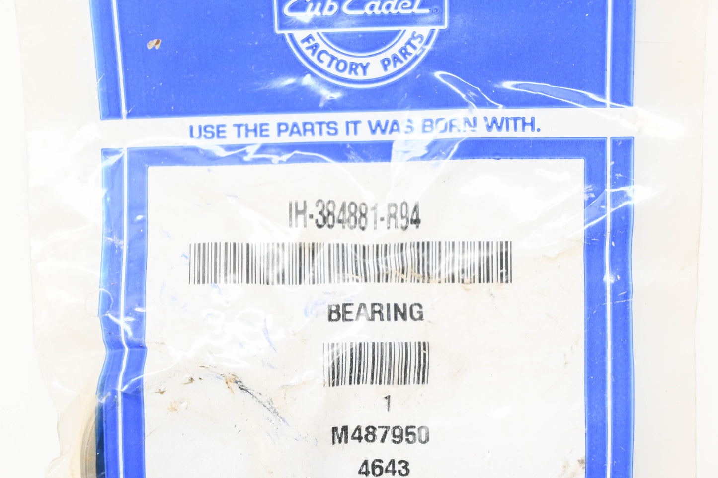 Cub Cadet IH-384881-R94 Wheel Bearing NOS
