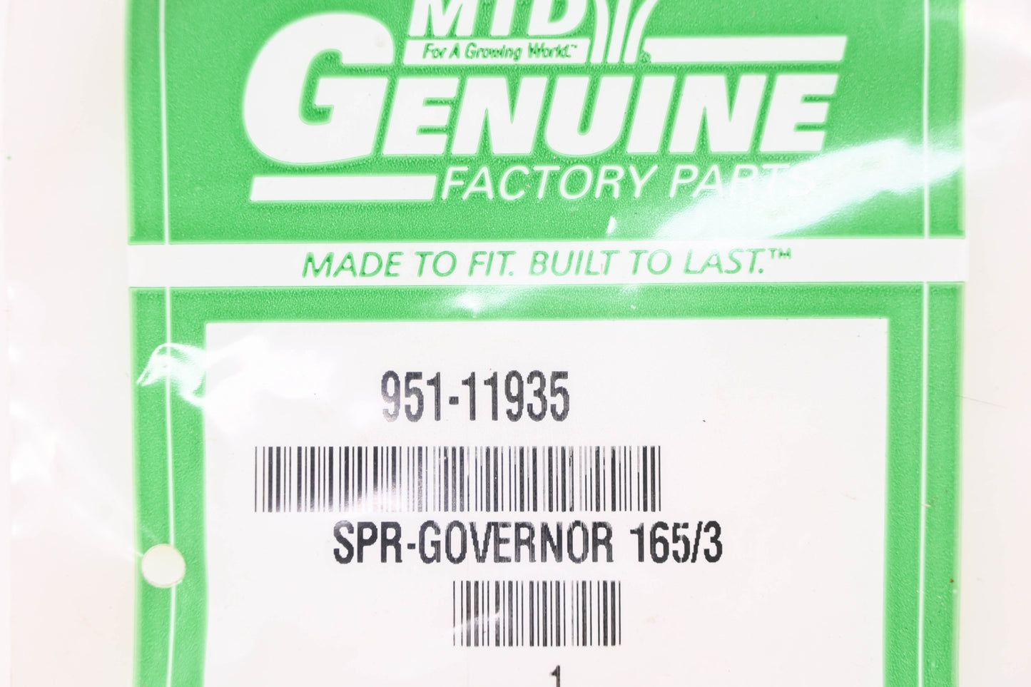 MTD 951-11935 Governor Spring NOS