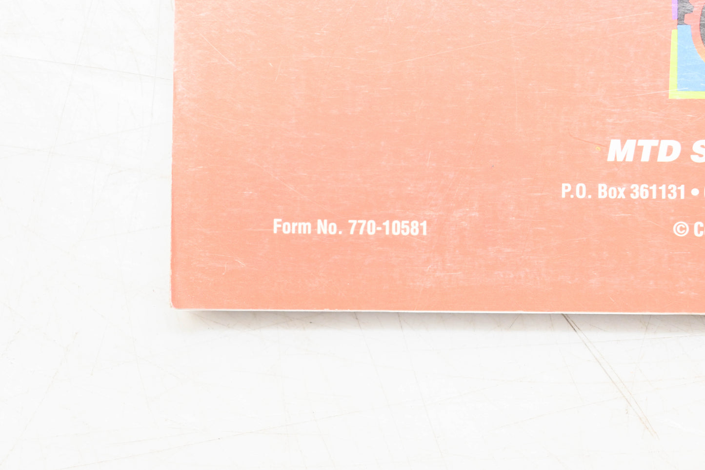 MTD 770-10581 Outdoor Power Equipment Book 1 Walk Behind Mowers