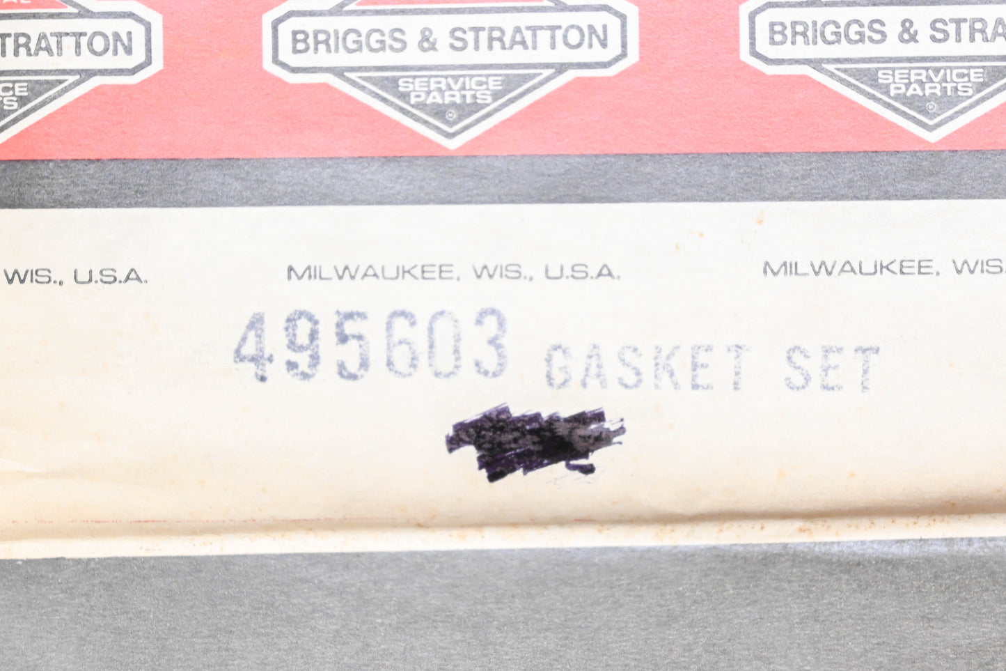 New OEM Briggs & Stratton 495603 Incomplete Engine Gasket Kit NOS
