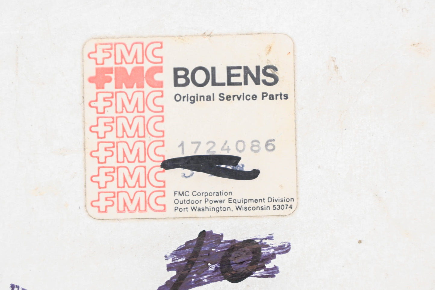 Bolens 1724086, 172-4086 Transmission Side Cover Gasket NOS