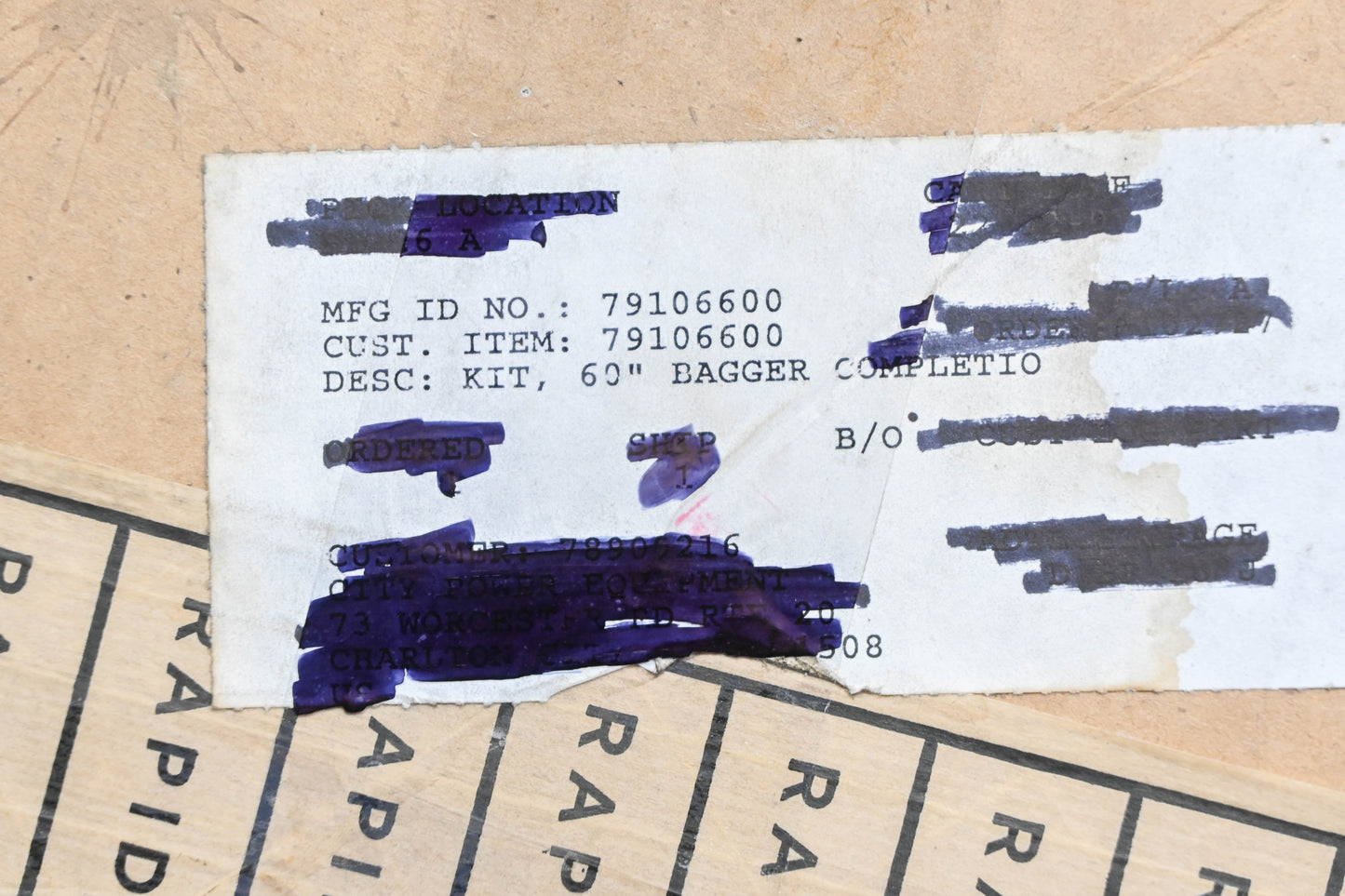 Ariens 79106600 60" Bagger Completion Kit NOS