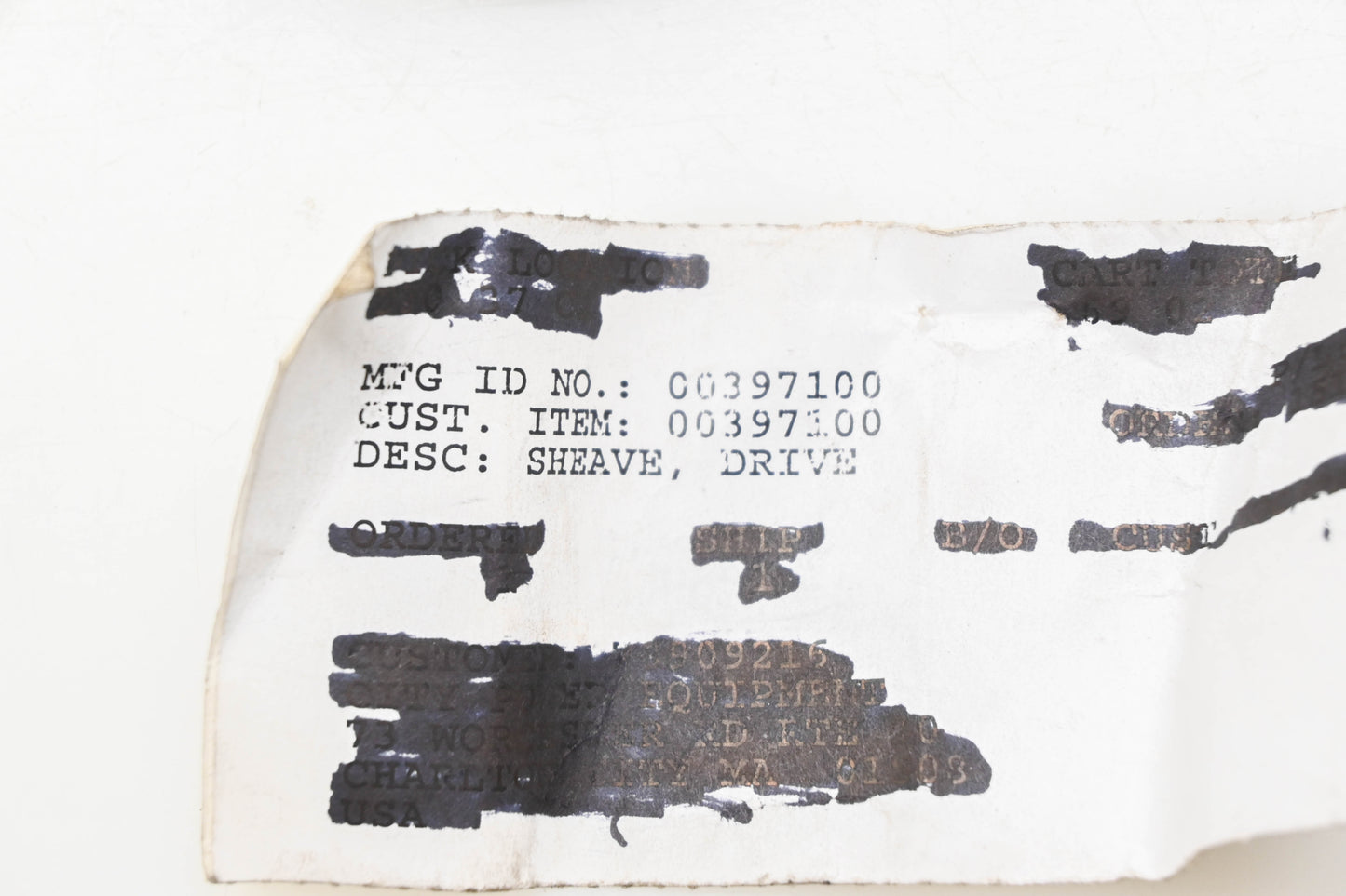 Ariens 00397100, 397100 Drive Sheave NOS
