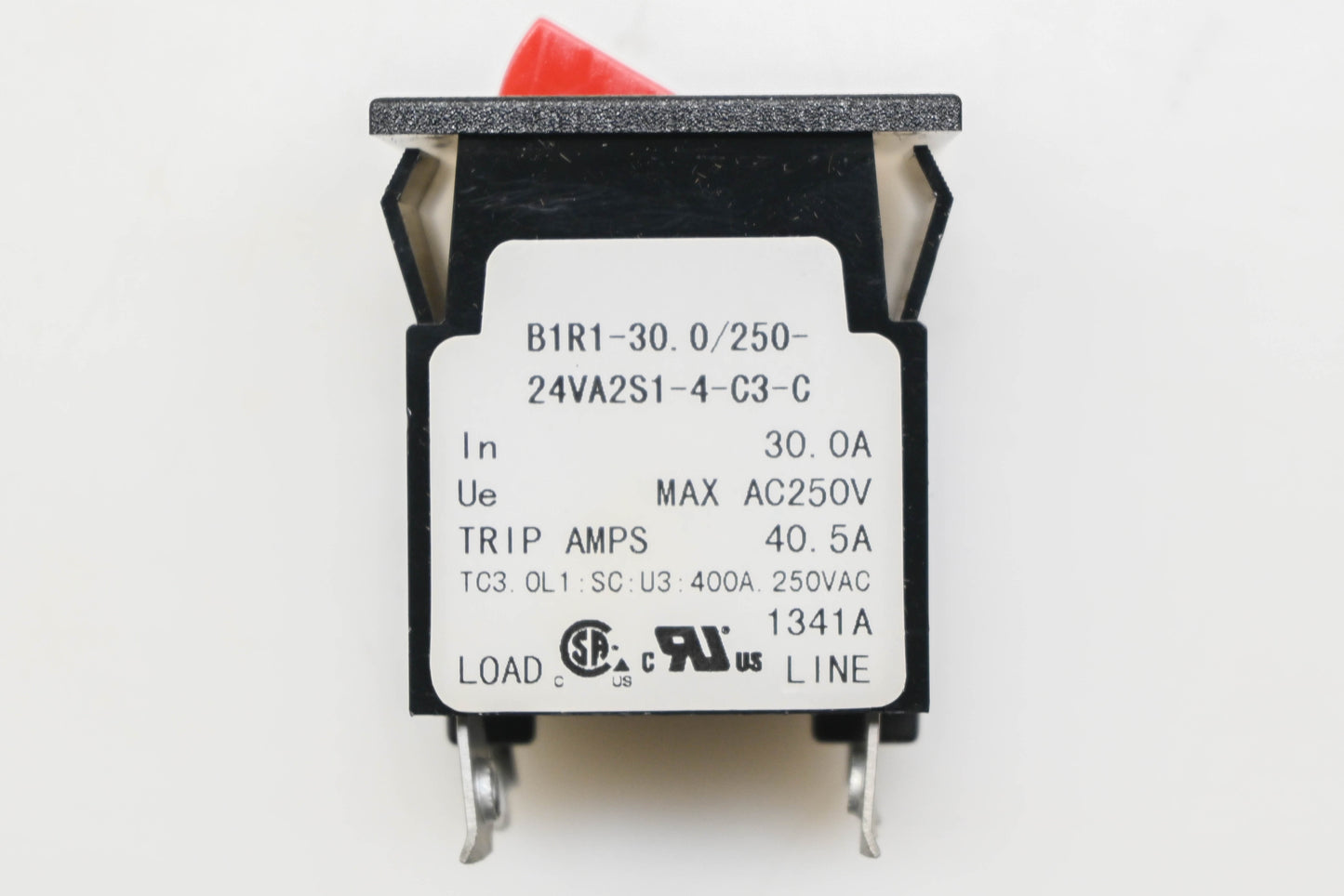 BSB B1R1-30.0, 250-24VA2S1-4-C3-C 30A 250V Hydraulic Magnetic Circuit Breaker NOS