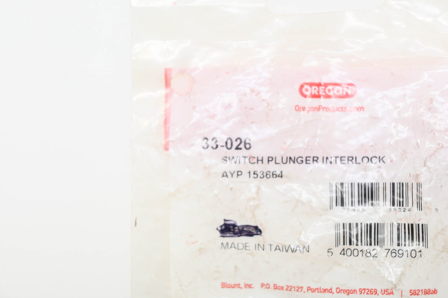 Oregon 33-026, 032488330263, 153664 Interlock Switch NOS