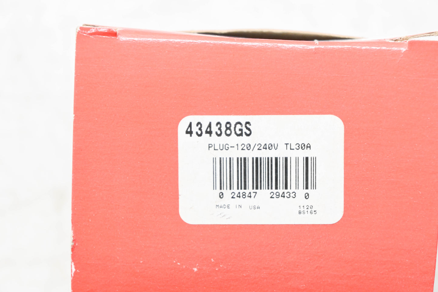 New OEM Briggs & Stratton 43438GS L14-30P 30 Amp Twist Lock Plug NOS