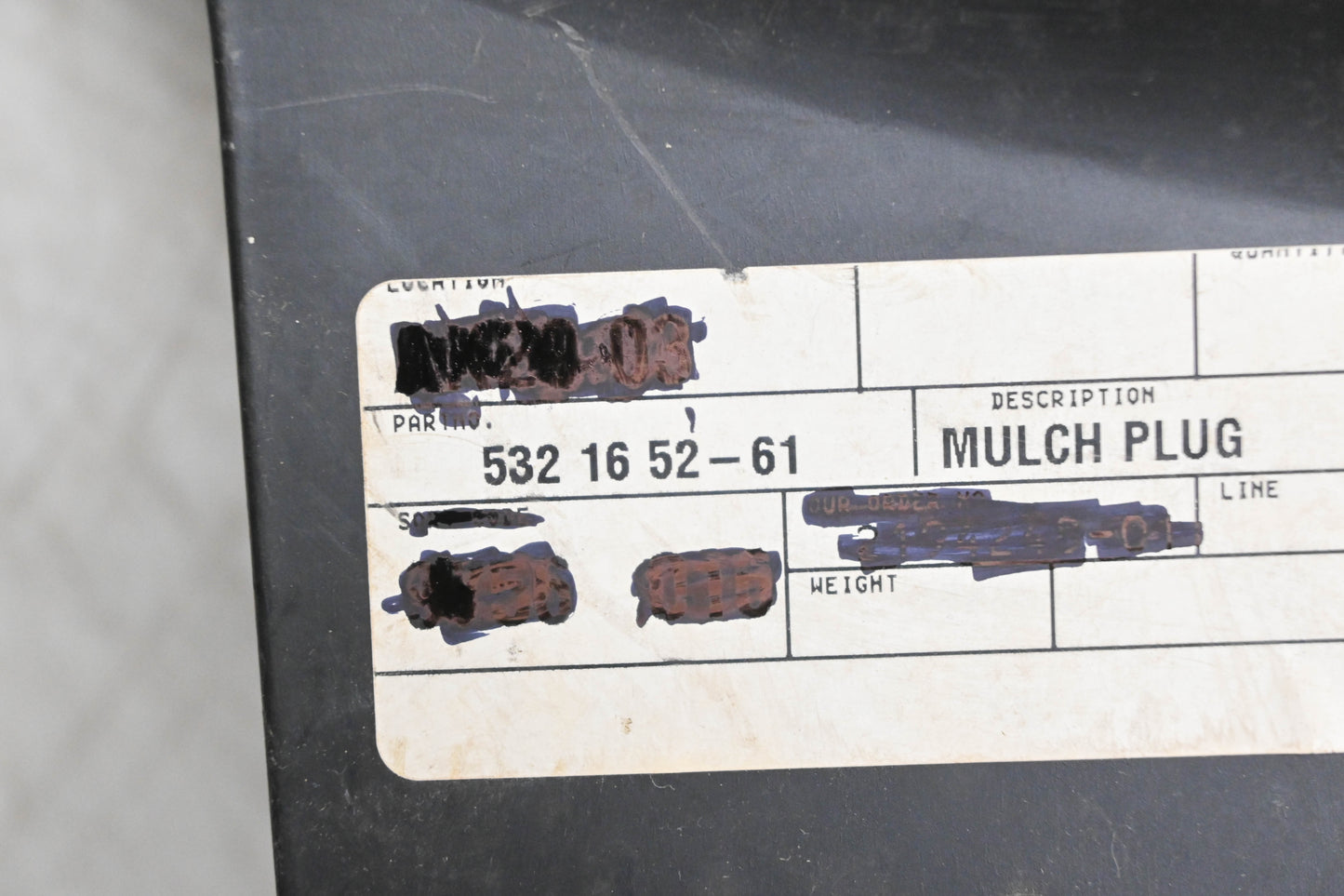 New OEM Husqvarna 532 16 52-61, 532165261 Mulcher Plug NOS