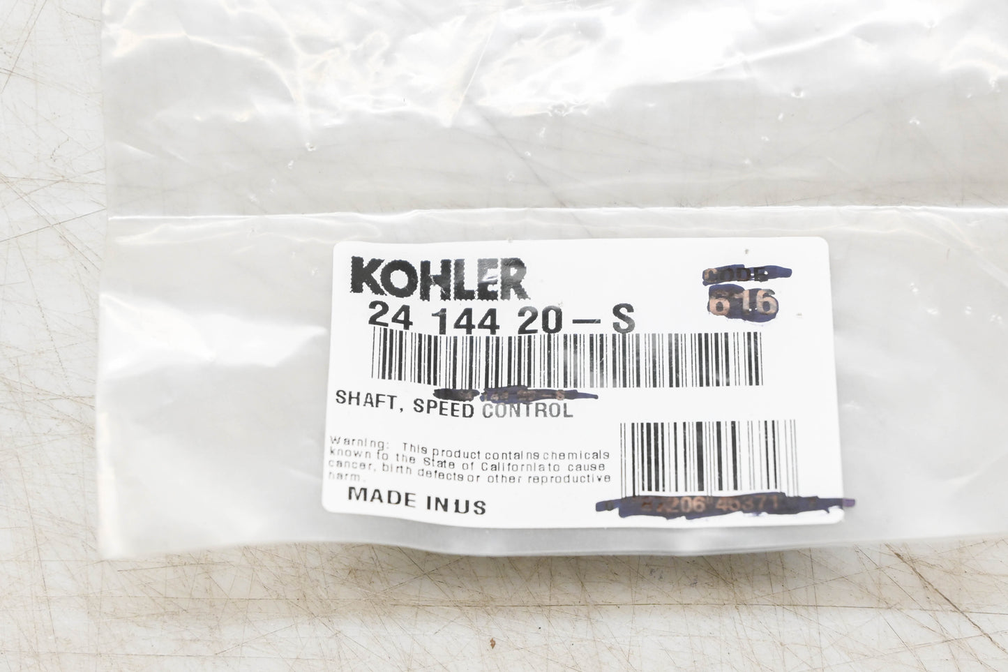 Kohler 24 144 20-S Speed Control Shaft NOS