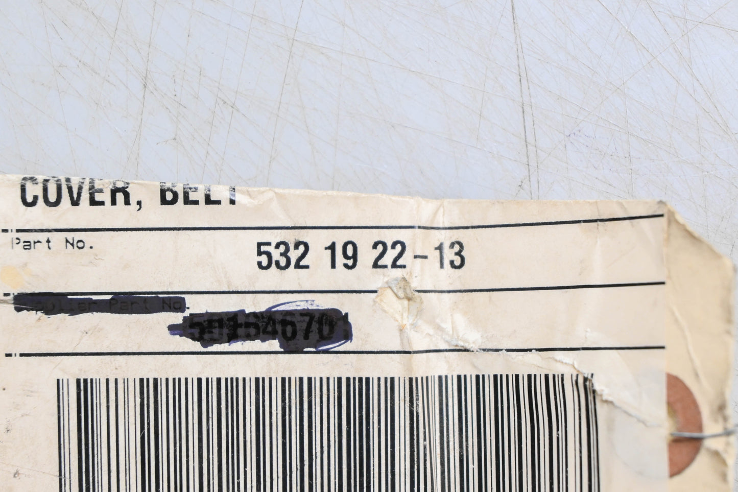 New OEM Husqvarna 532 19 22-13, 532192213 Belt Cover Assembly NOS