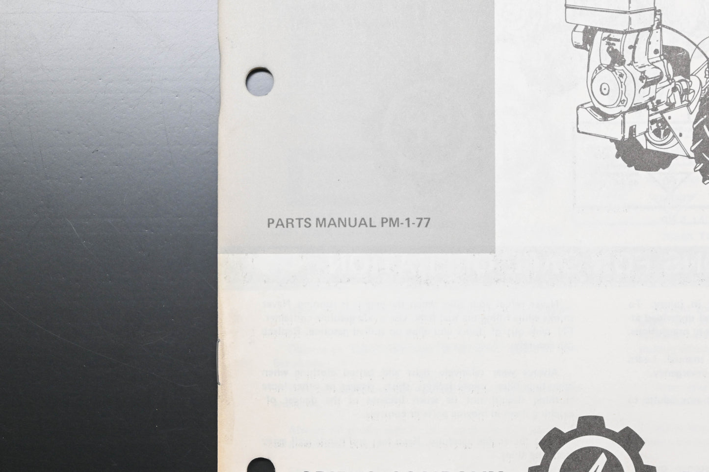 Ariens PM-1-77 Rocket Tiller Parts Manual