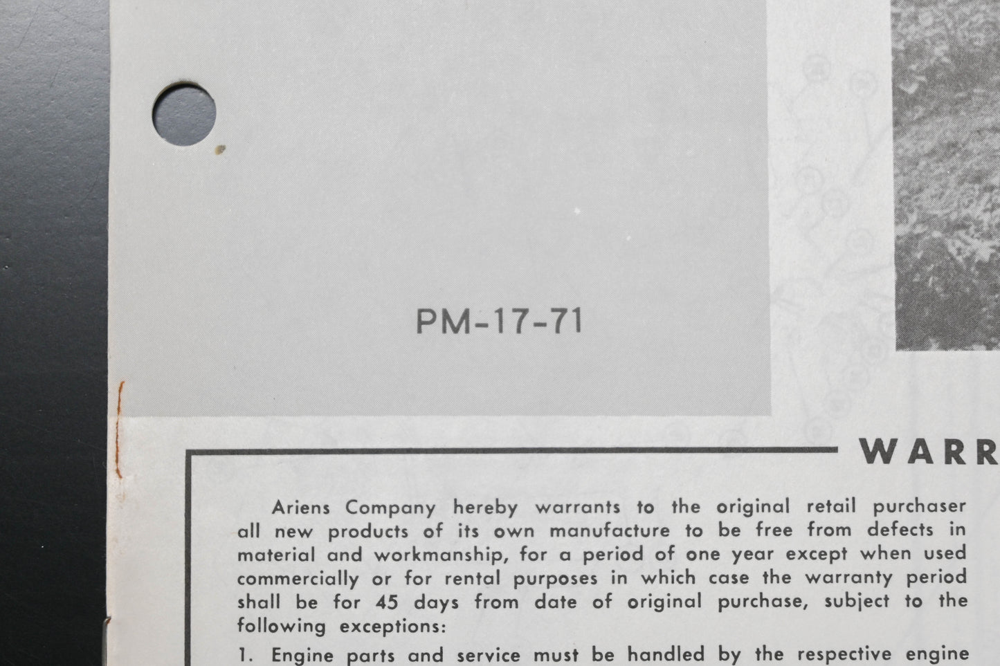 Ariens PM-17-71 Rocket VI Tiller Parts Manual