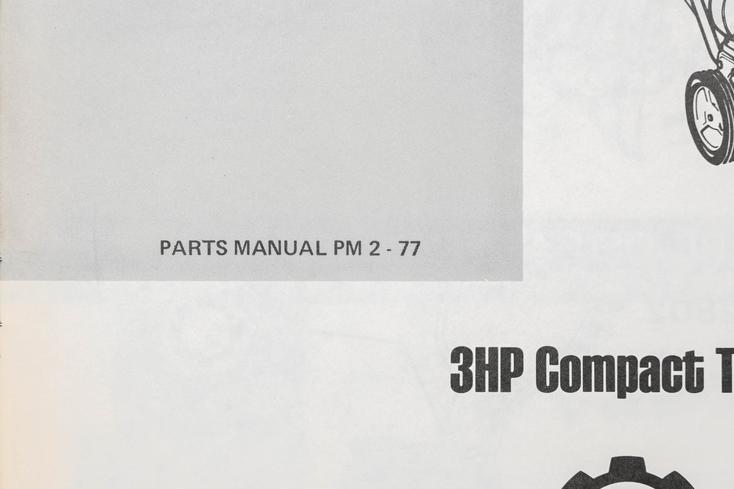 Ariens PM-2-77 Rotary Tiller Parts Manual