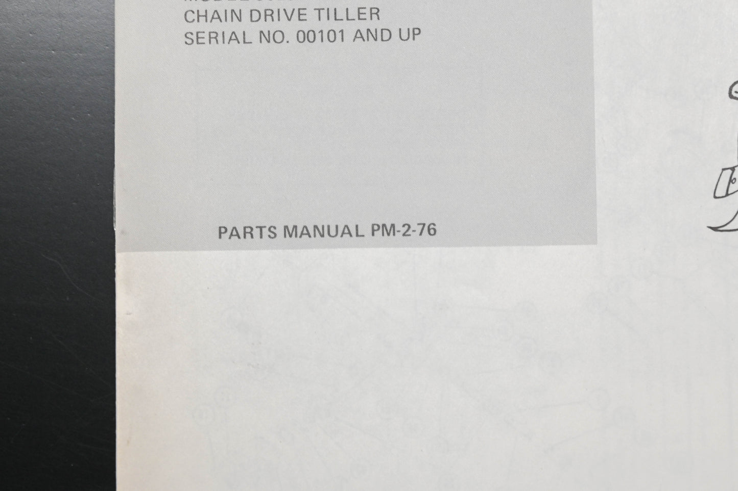 Ariens PM-2-76 Rotary Tiller Parts Manual