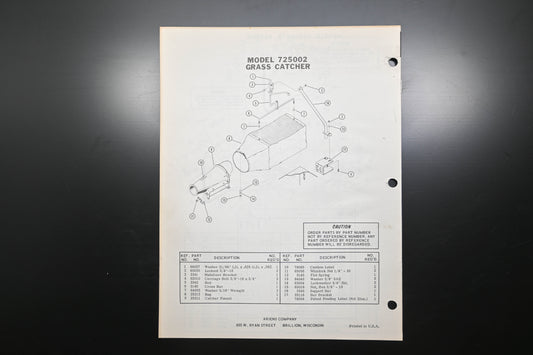 Ariens PM-25-72 Emperor Tractor & Attachments Parts Manual