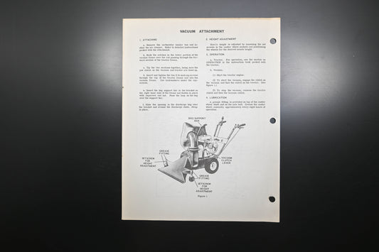 Ariens VA-64 (R) Vacuum Attachment Instructions & Parts List