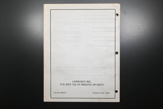 Lawn-Boy E008157 S19ZPNA S21ZPNA S21ZPNB S21BSNA S21ESNA Parts Catalog