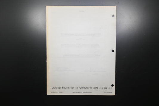 Lawn-Boy E008149 1990 Garden Tractor Parts Catalog