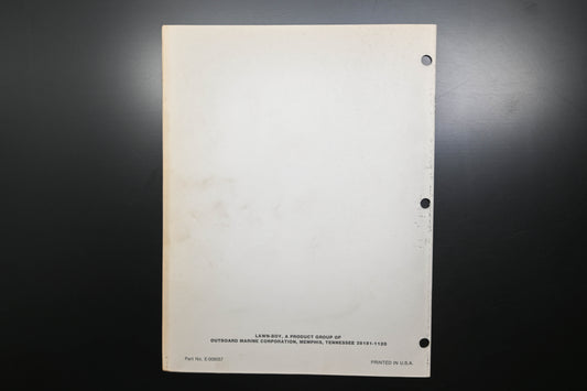 Lawn-Boy E-008057, E008057 Special 7072 8072 Parts Manual