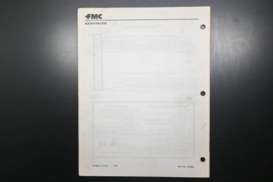 Bolens 553787, 217505 Tractor Model 2016G Parts List