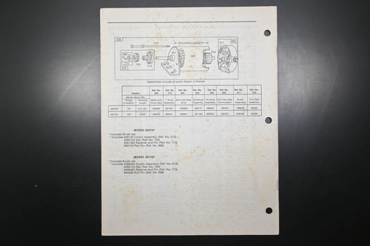 Bolens P4006-3 Frame Steer Tractor Models 943 944 Parts List