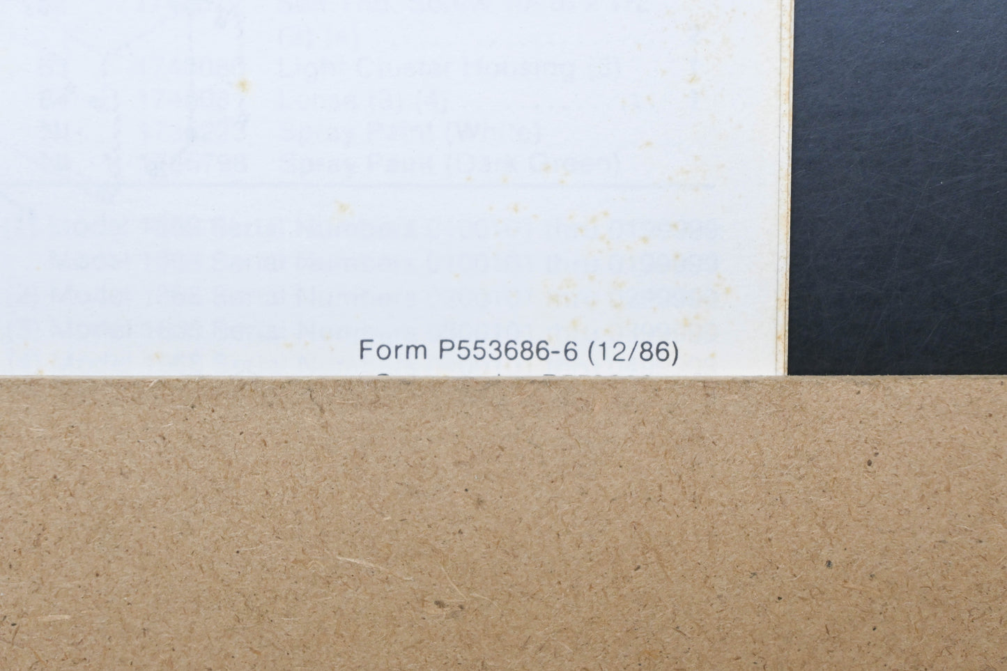 Bolens P553686-6 86 16HP Tractor Models 1668 1659 Parts List