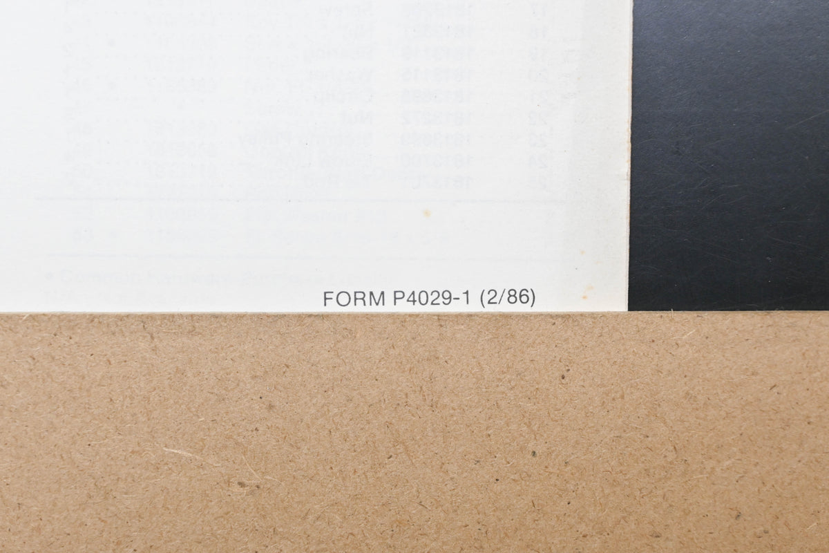 Bolens P4029-1 86 Villa Rear Steer Model 933 936 Parts List