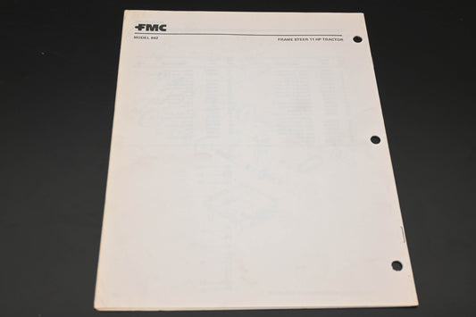 Bolens P3557-3 81 Frame Steer Tractor Model 942 Parts List