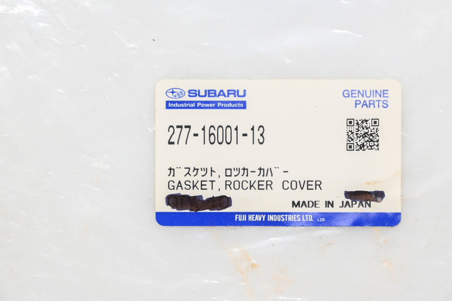 Subaru Robin 277-16001-13 Rocker Cover Gasket NOS