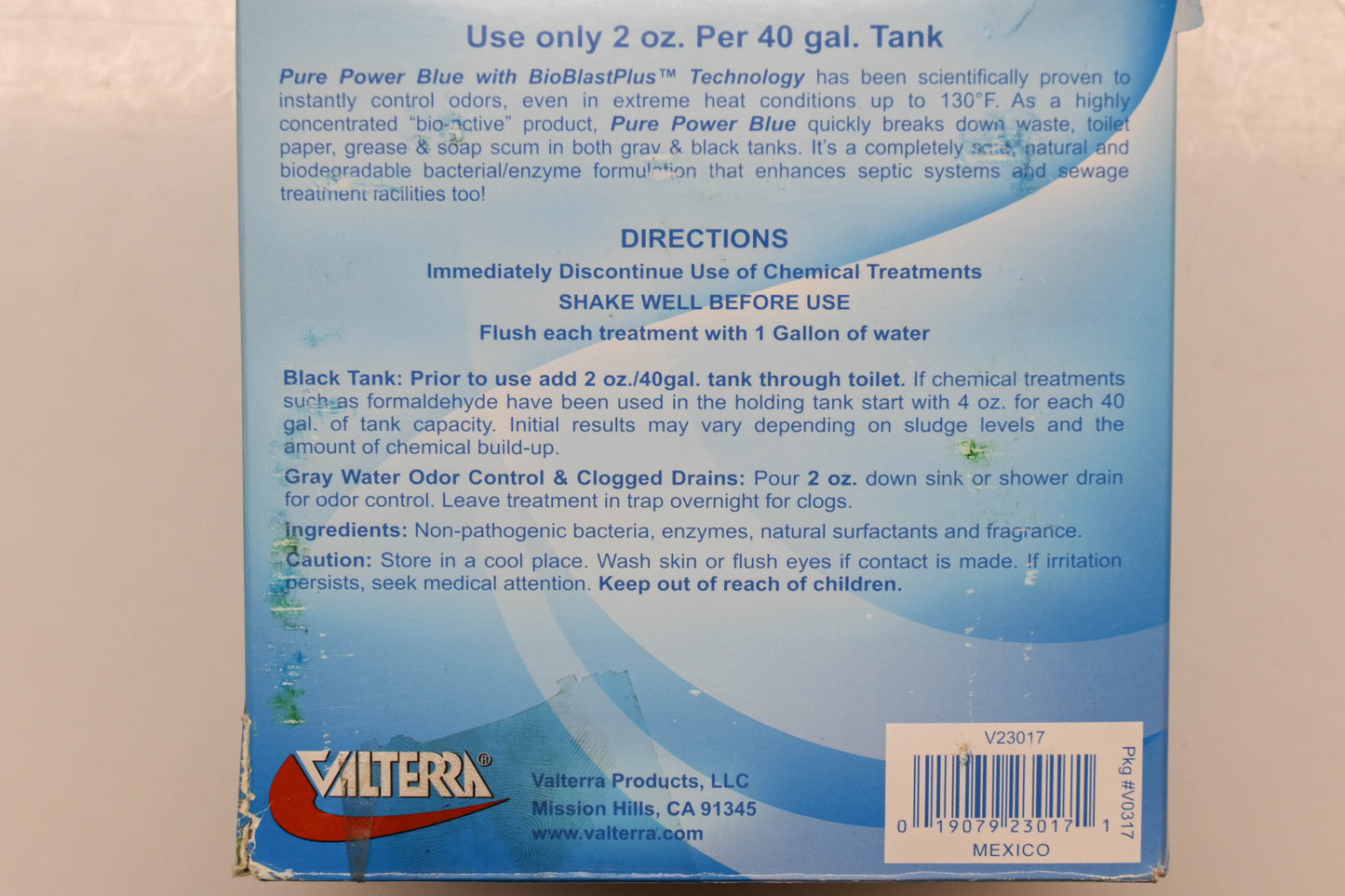 Valterra V23017 Power Pure Waste Digester & Oder Eliminator Kit NOS