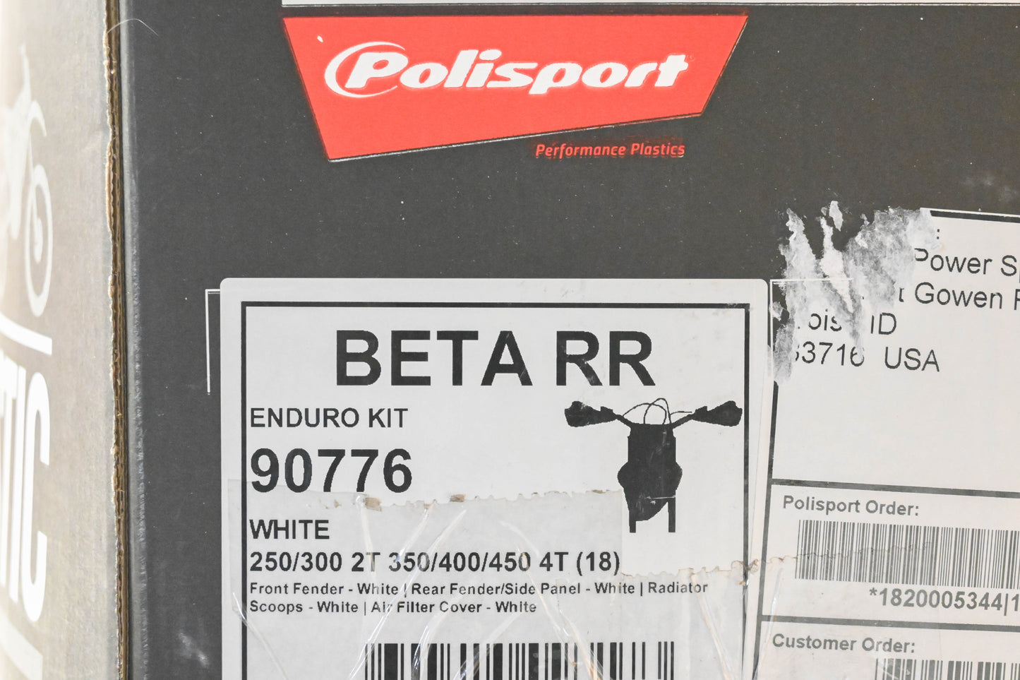 Polisport 90776 White Enduro Plastics Kit NOS