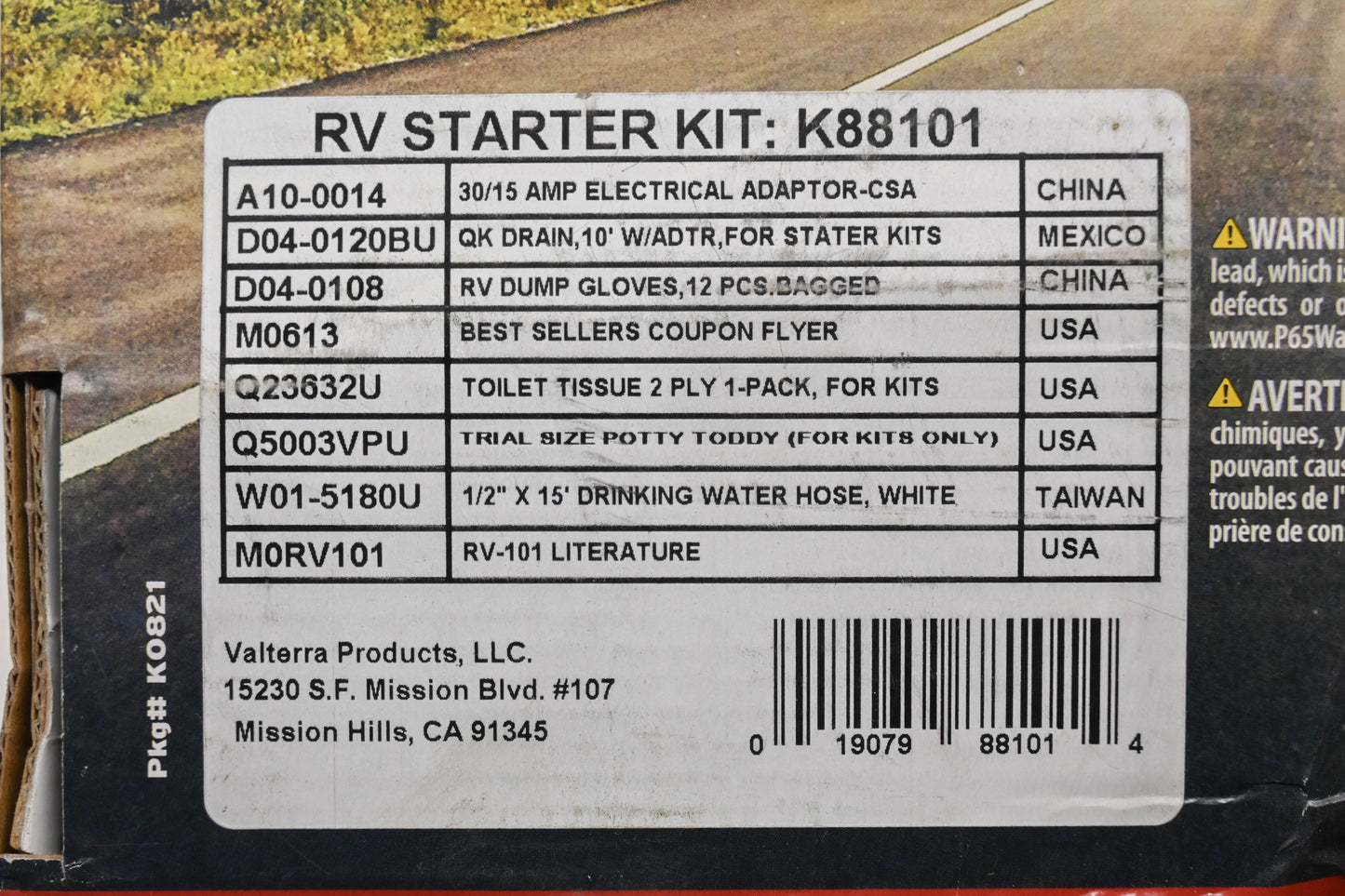 Valterra K88101 RV Starter Kit NOS