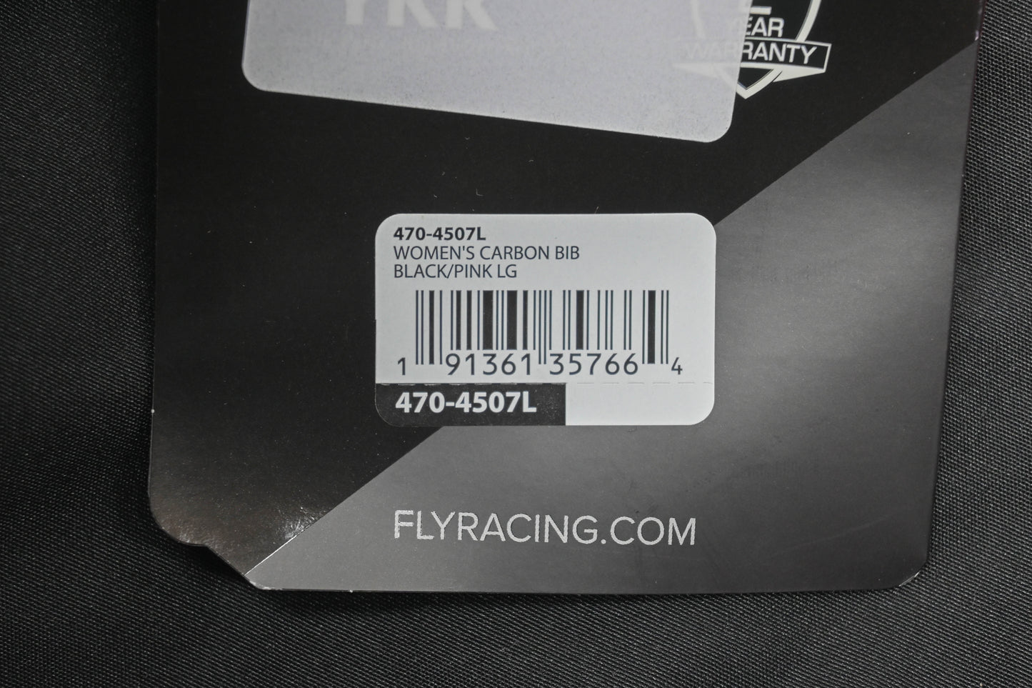 Fly Racing 470-4507L Large Women's Black/Pink Carbon Bib NOS