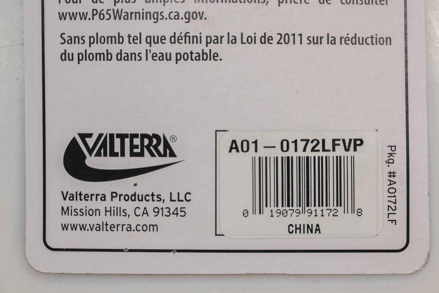 Valterra A01-0172LFVP 1/2" FPT Flush Mount Water Inlet Kit NOS