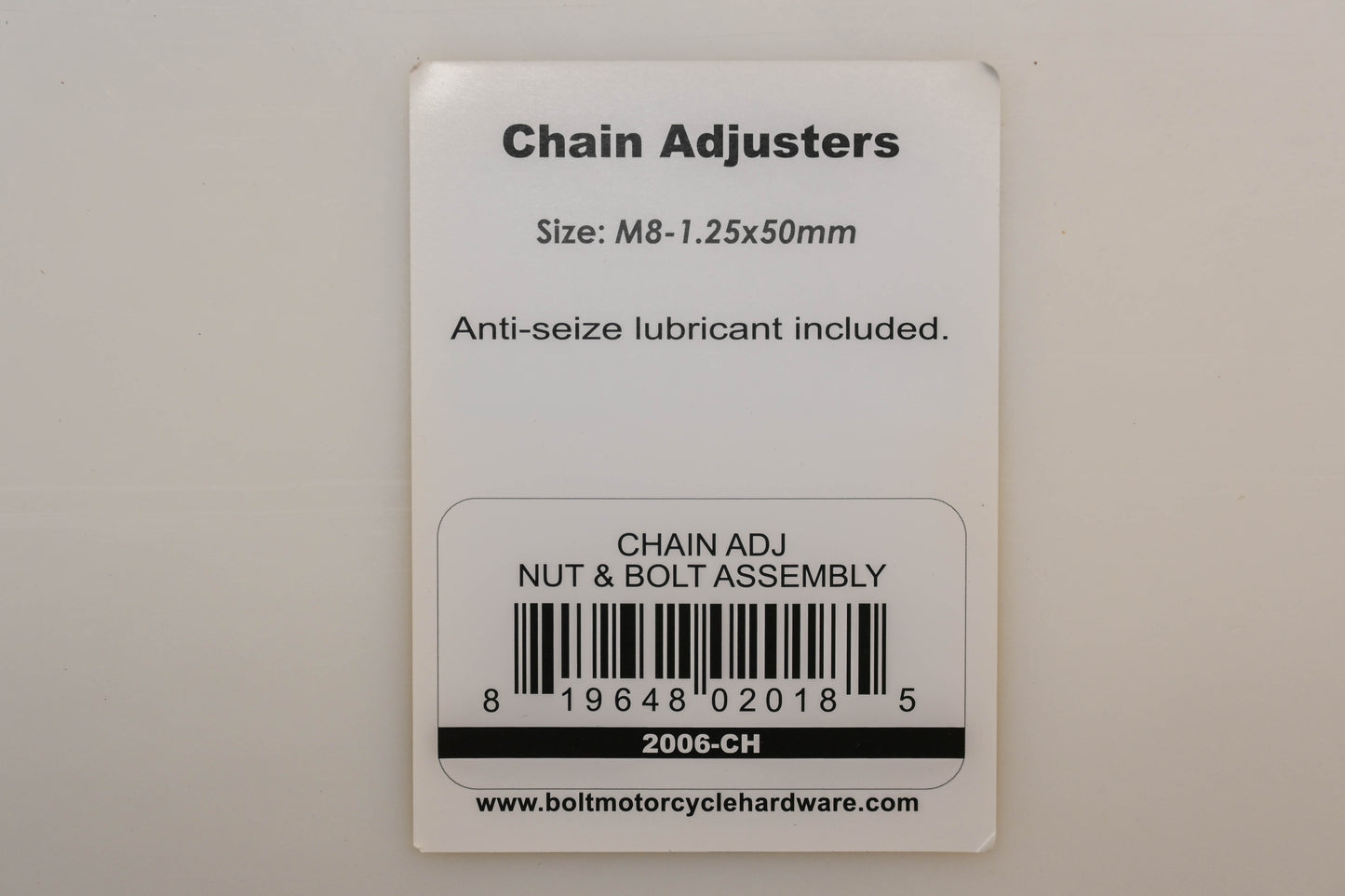 Bolt 2006-CH, 020-00135 Chain Adjuster Kit NOS