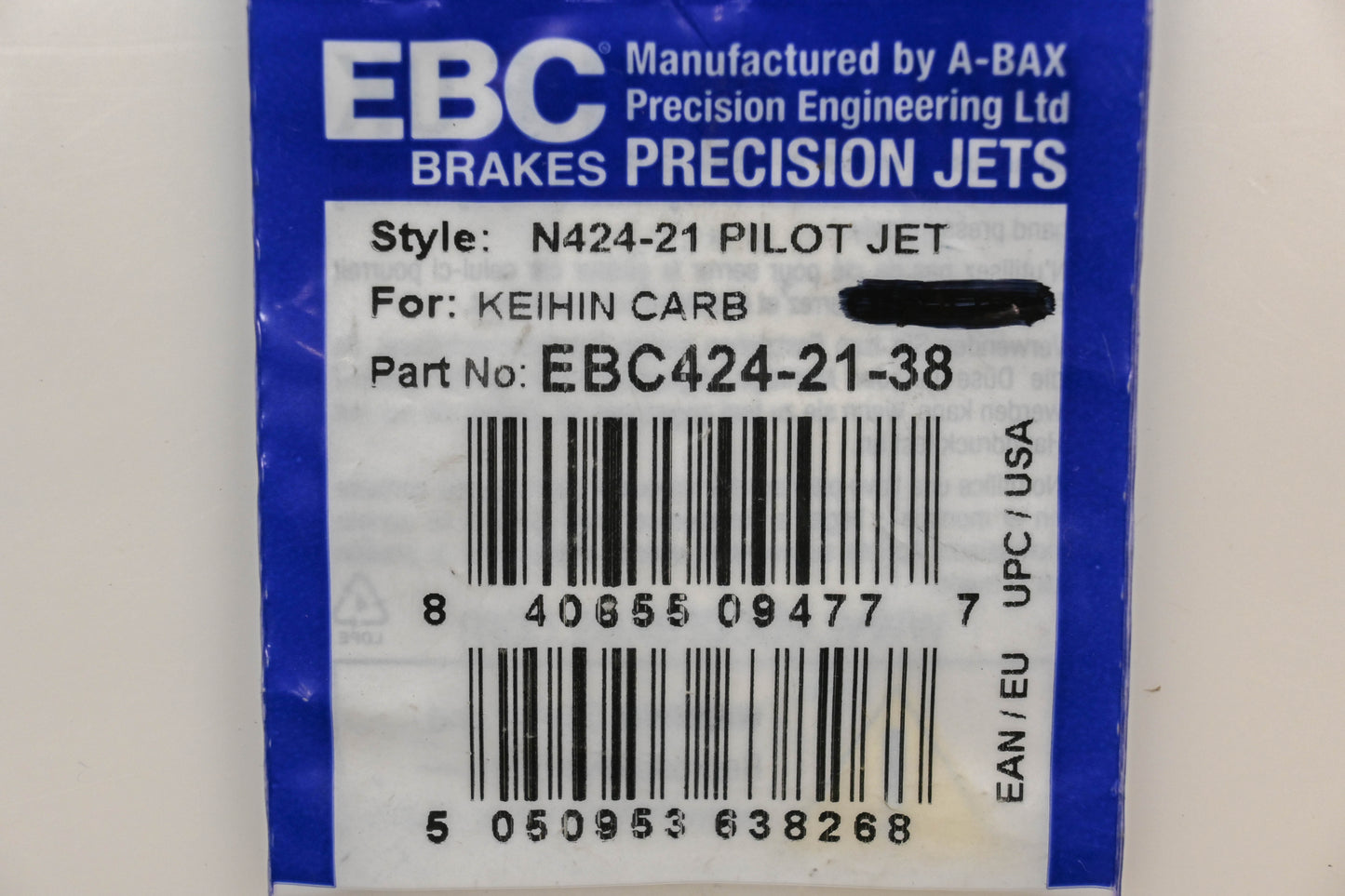 EBC EBC424-21-38 #38 Pilot Jets Qty 2 NOS