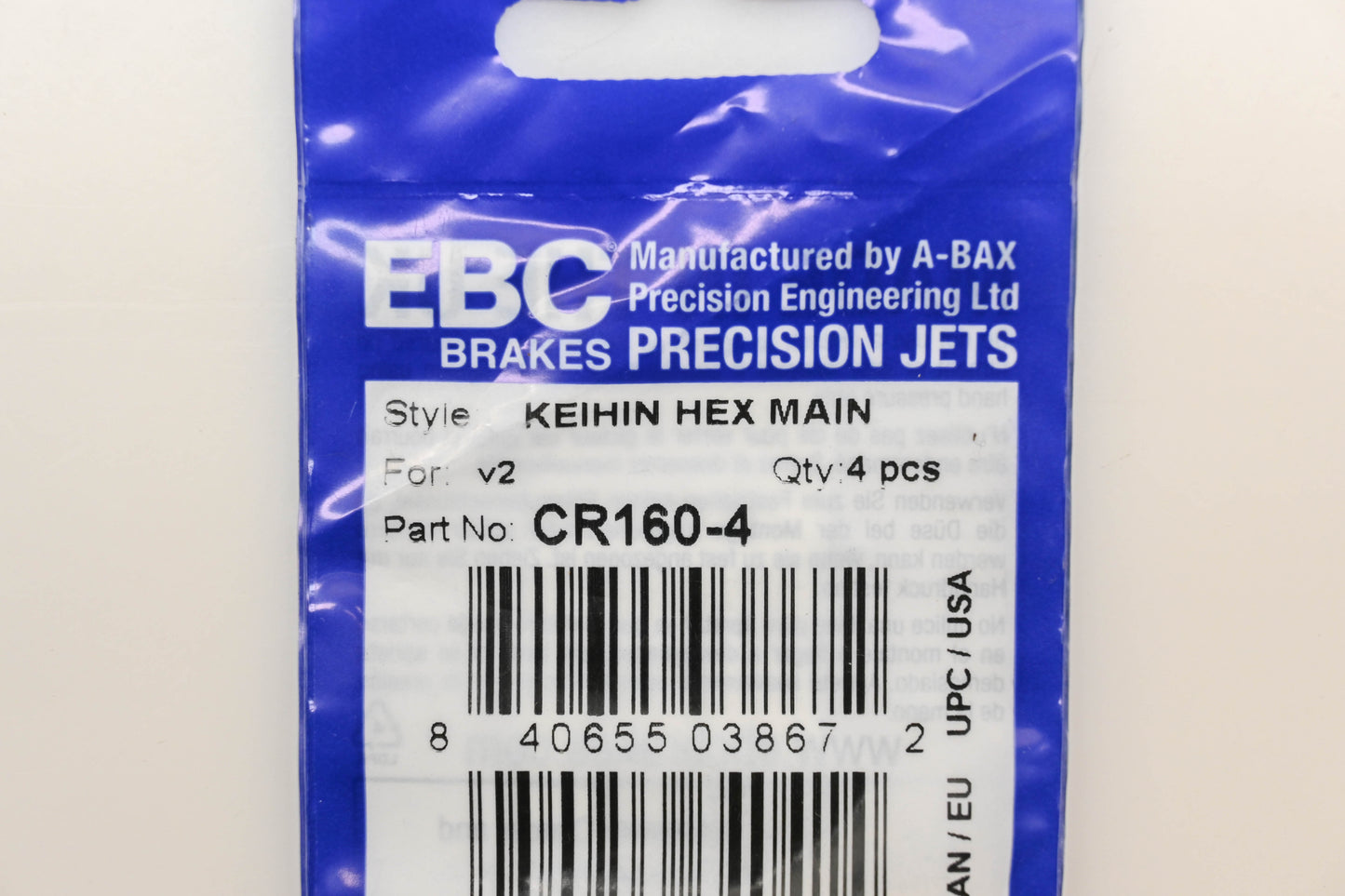 EBC CR160-4 #160 Pilot Jets Qty 4 NOS