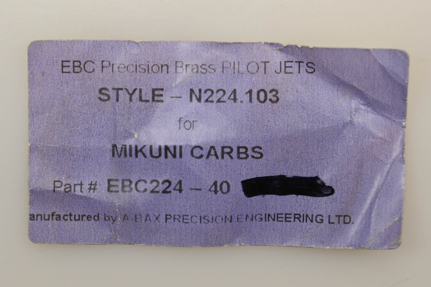 EBC EBC224-40 #40 Pilot Jets Qty 2 NOS