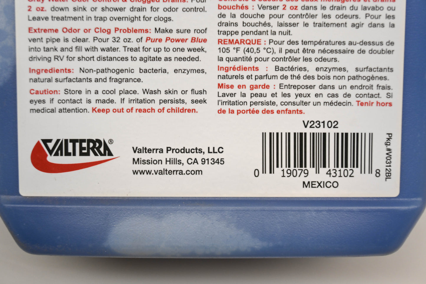 Valterra V23102 32oz Pure Power Waste Digester & Oder Eliminator NOS