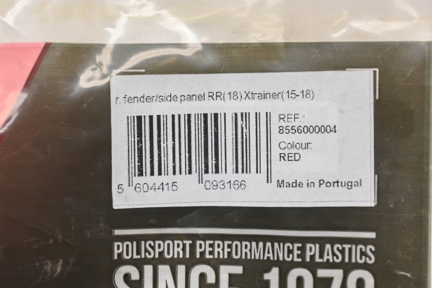Polisport 8556000004 Red Rear Fender NOS