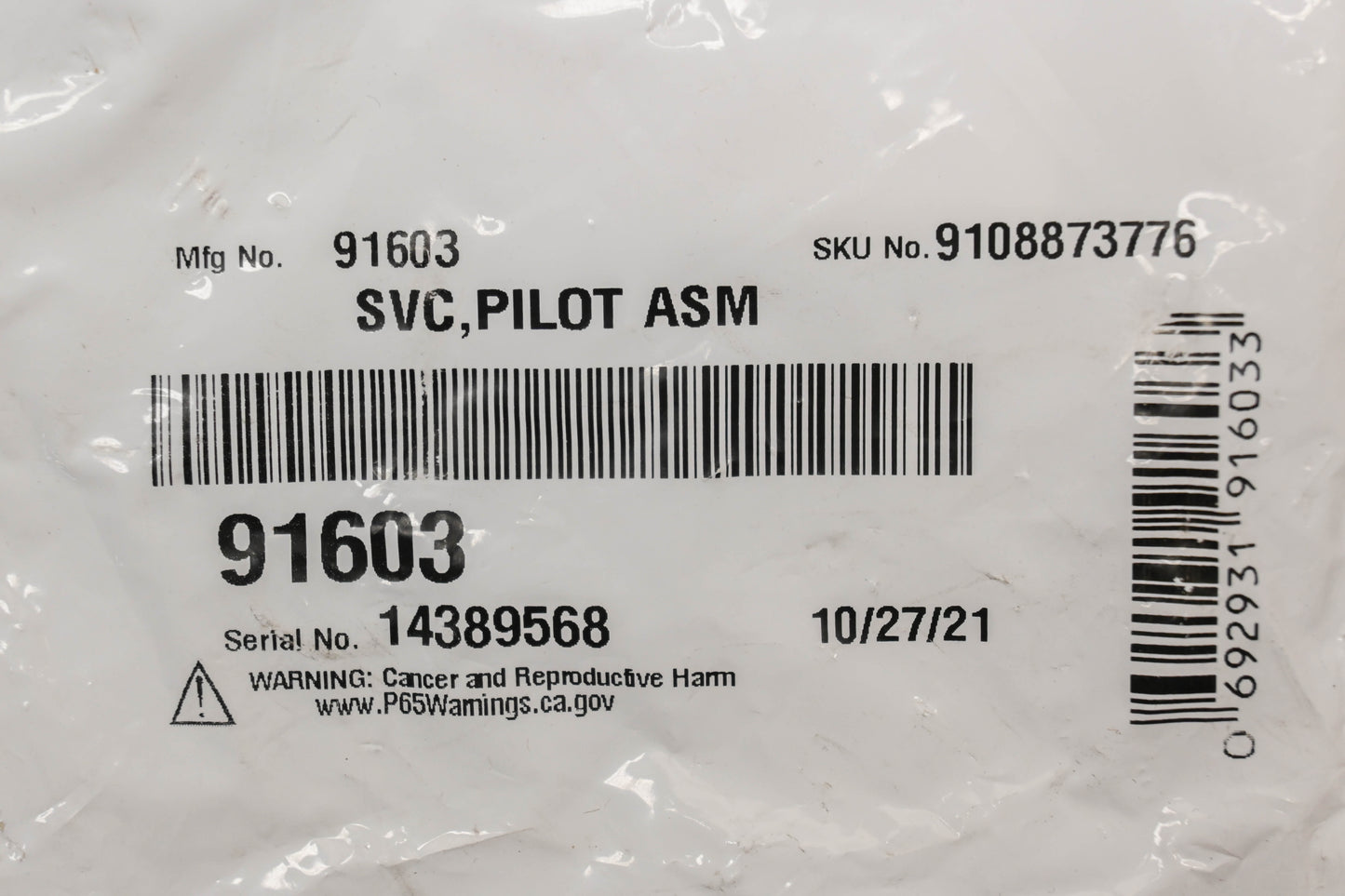 Dometic 91603 Water Heater Pilot Kit NOS