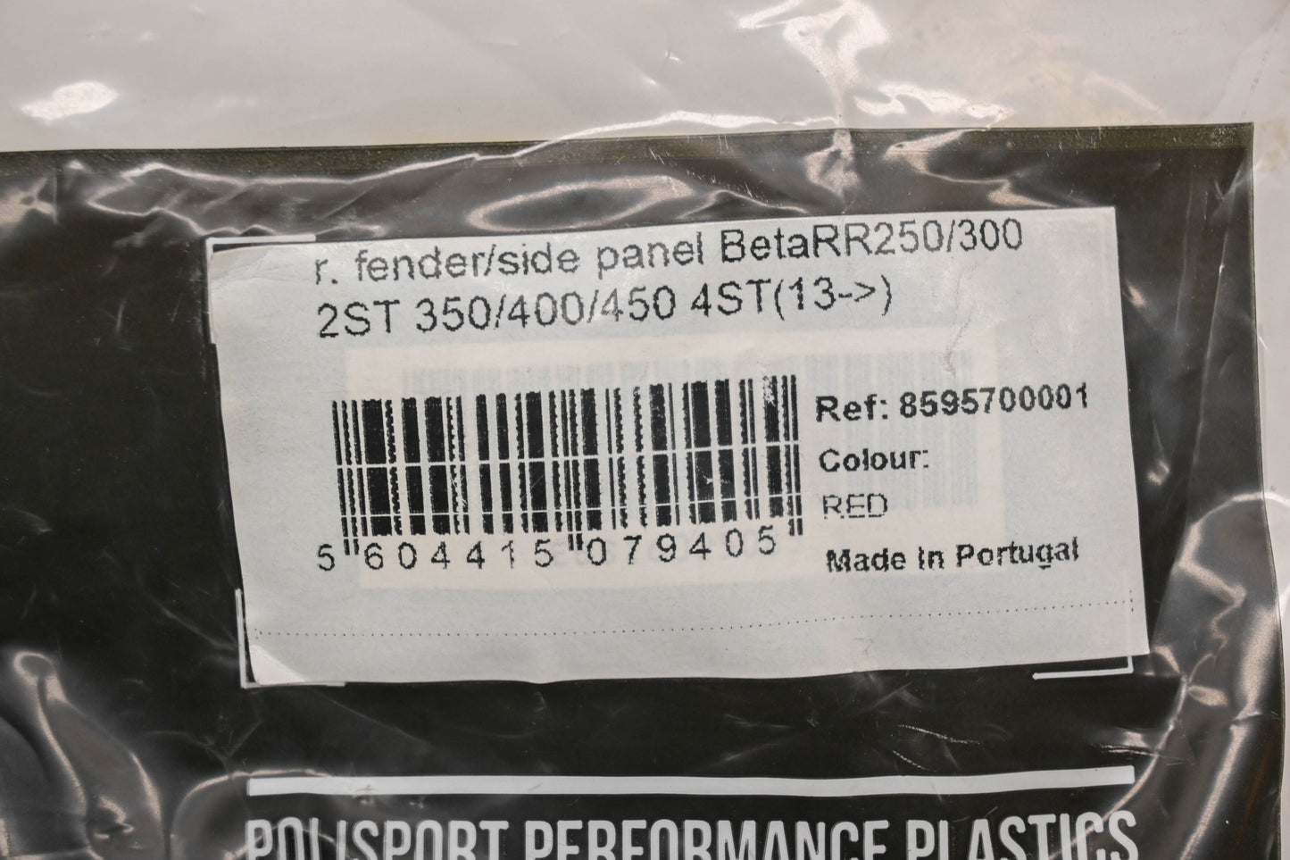 Polisport 8595700001 Red Rear Fender NOS