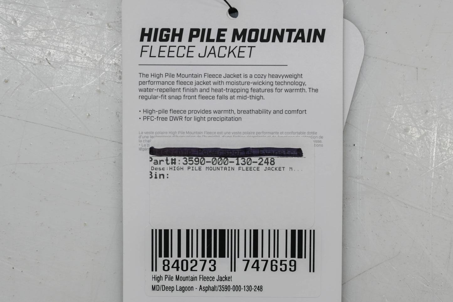 Klim 3590-000-130-248 Womens Medium Deep Lagoon/Asphalt High Pile Mountain Fleece Jacket NOS