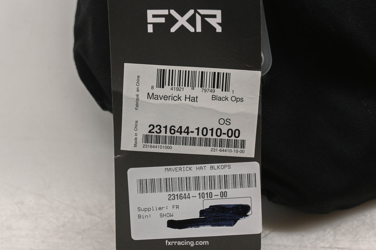 FXR 231644-1010-00 OS Black Ops Mavrick Hat NOS