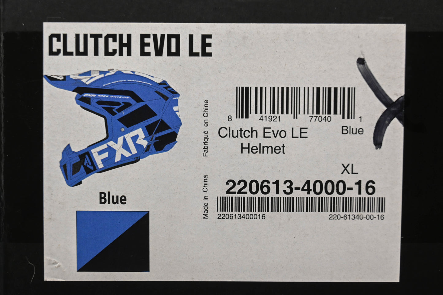 FXR 220613-4000-16 2XL Bluer Clutch Evo LE Helmet NOS