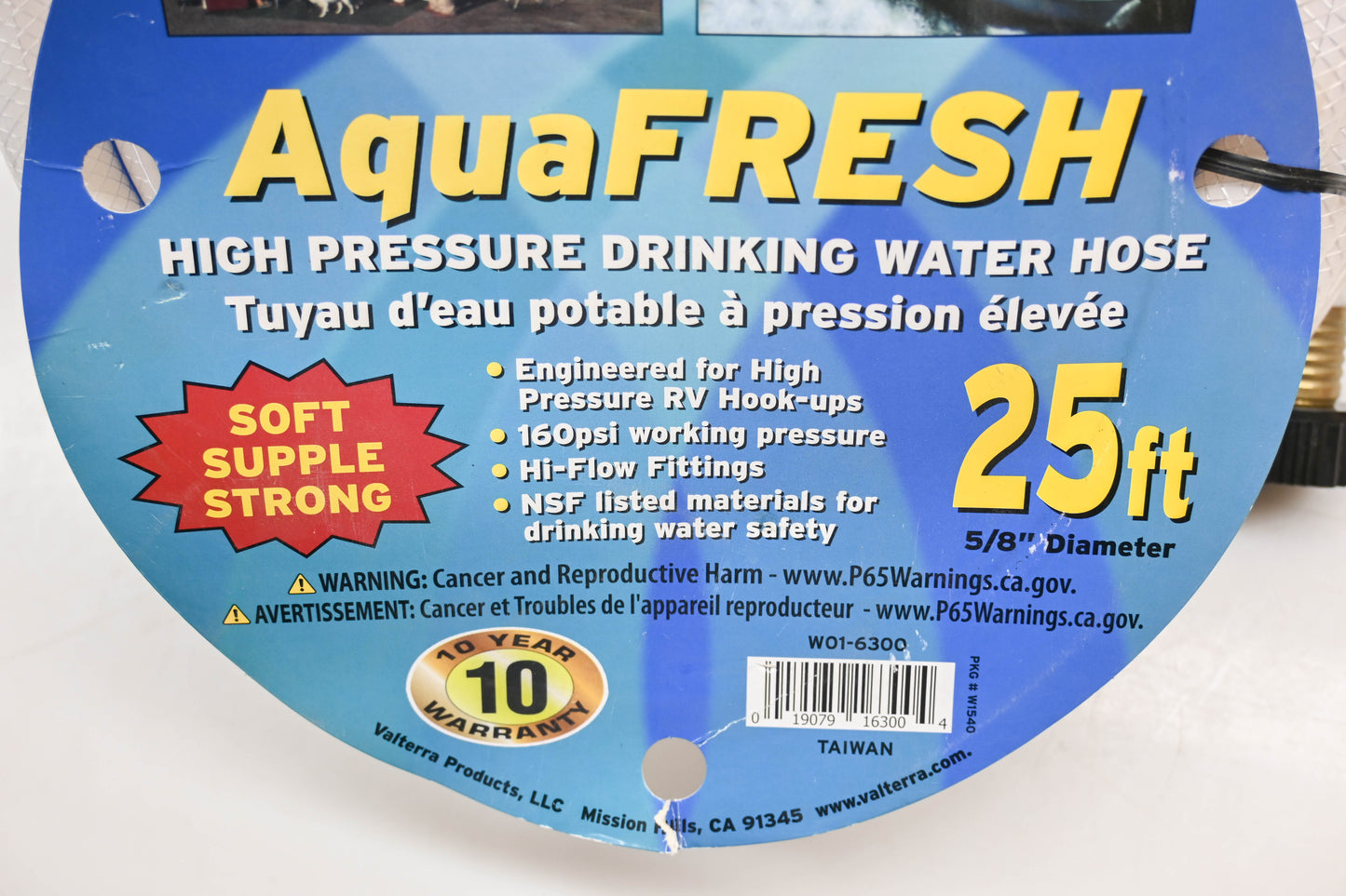 Valterra W01-6300 5/8" x 25' High Pressure Drinking Water Hose NOS