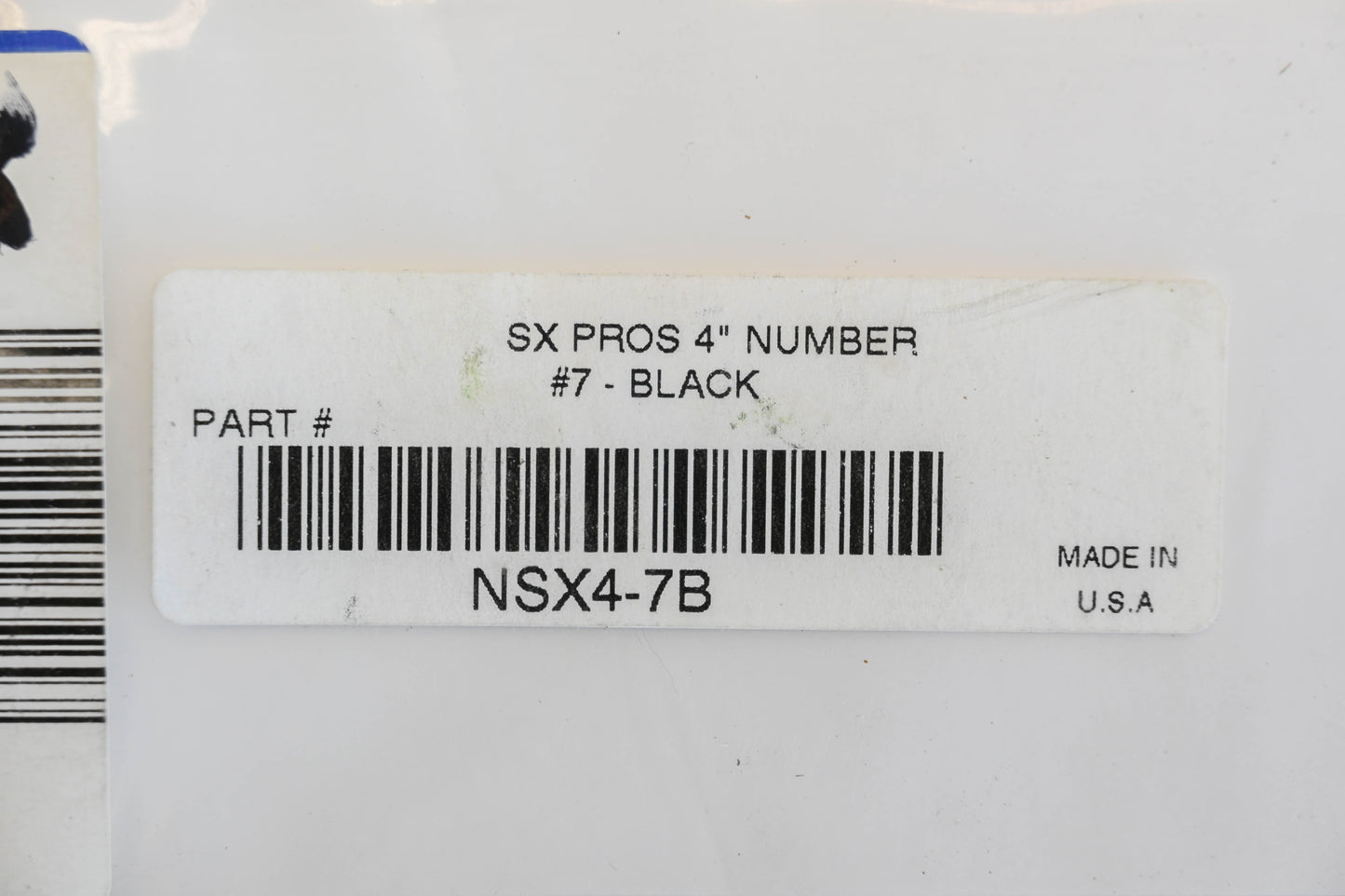 N-Style NSX4-7B 4" Black #7 Decals Qty 3 NOS