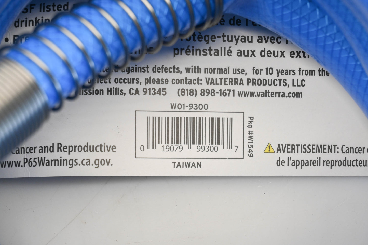 Valterra W01-9300 5/8" x 25' High Pressure Drinking Water Hose NOS